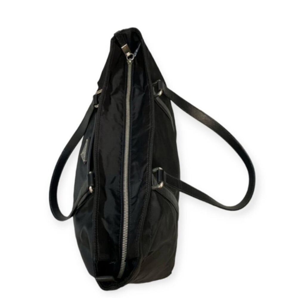 Authentic Prada Tessuto Nylon Tote Bag | Black Triangle Logo | Lampo Zipper - Picture 14 of 15